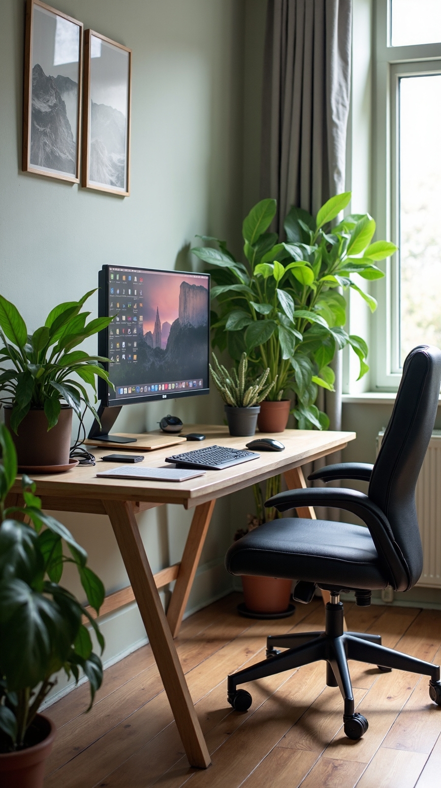 stress reducing air purifying home office plants