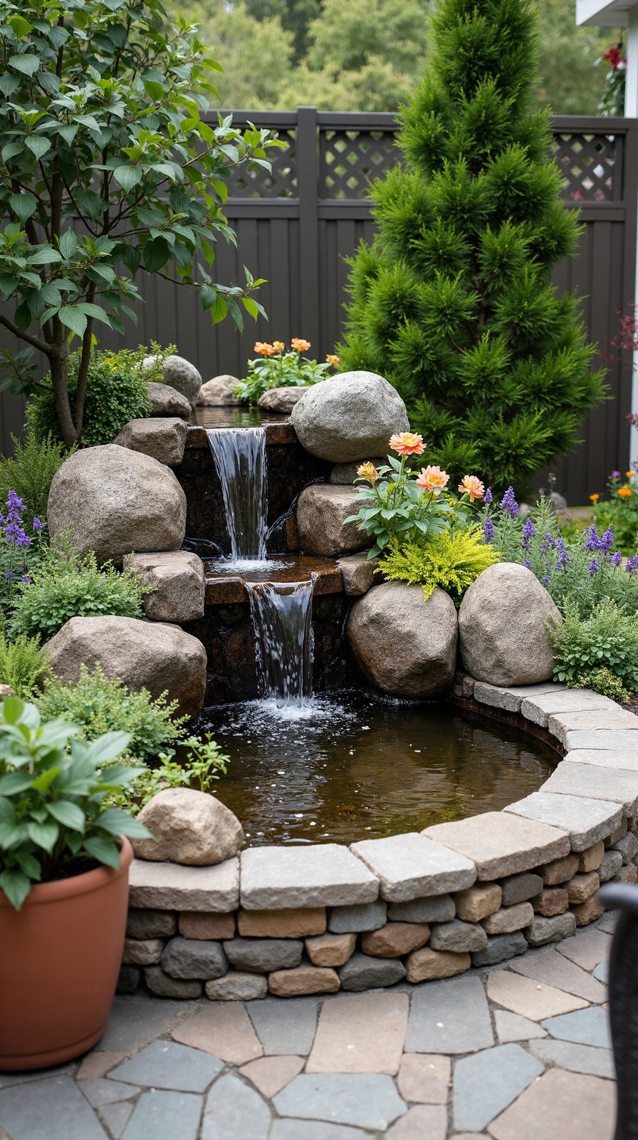 striking natural water feature focal point