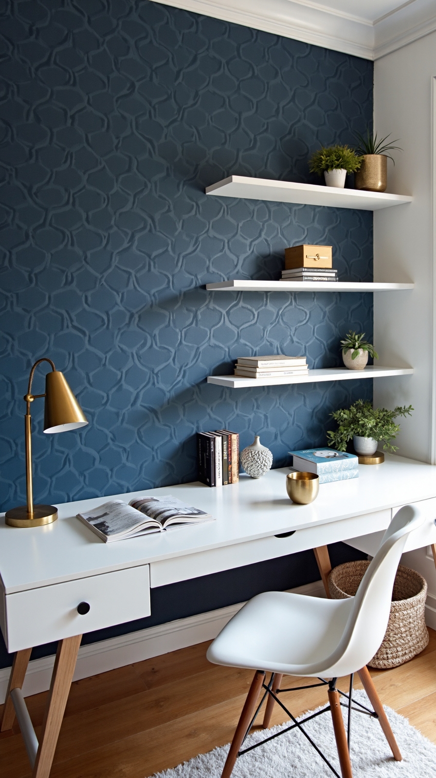 structured backdrop for focused home office