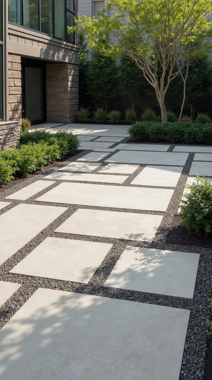 structured modular patio design harmony