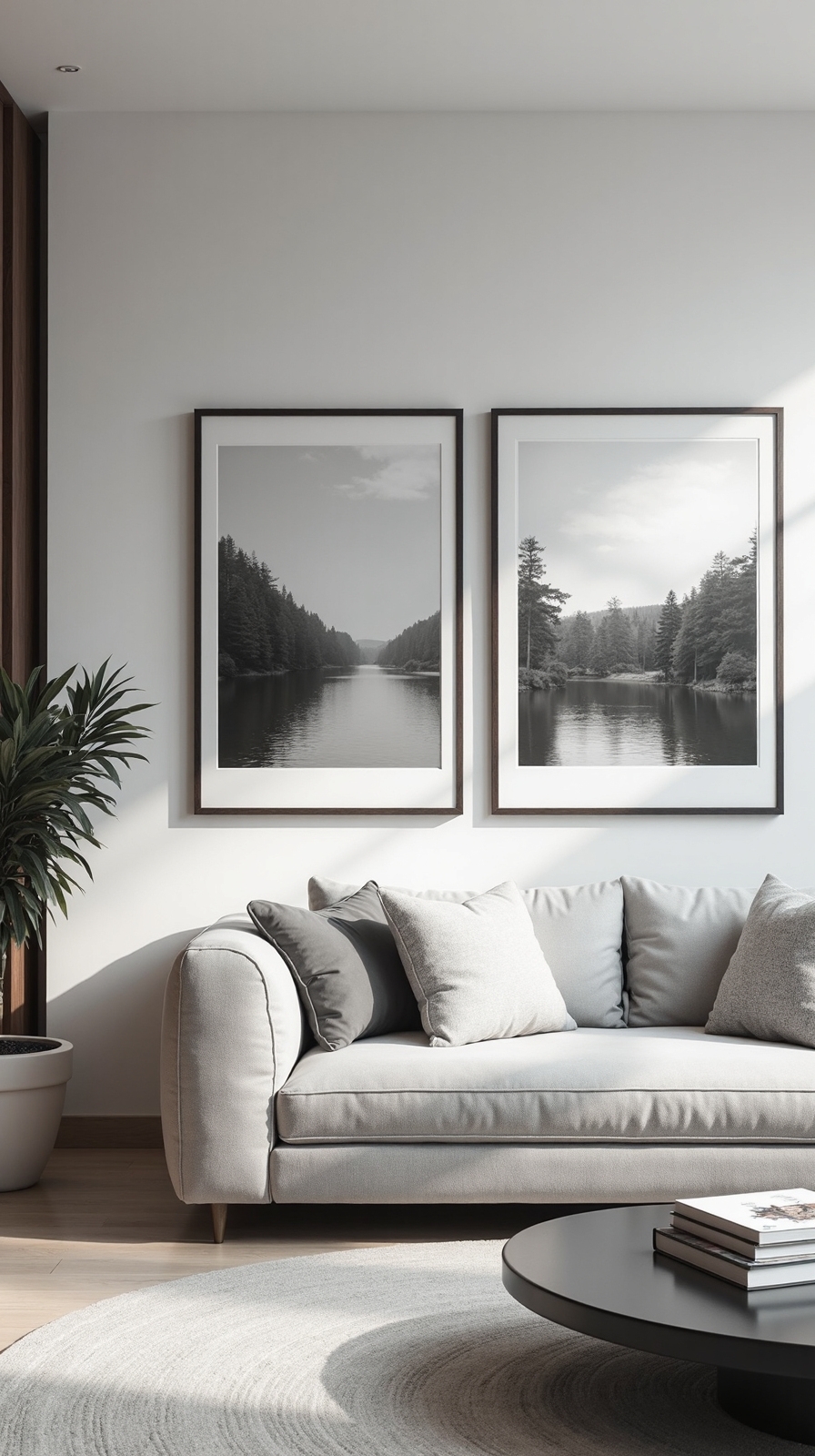 stylish contemporary photography gallery wall