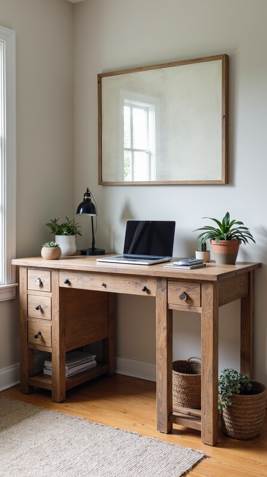 stylish functional cable concealed farmhouse tables