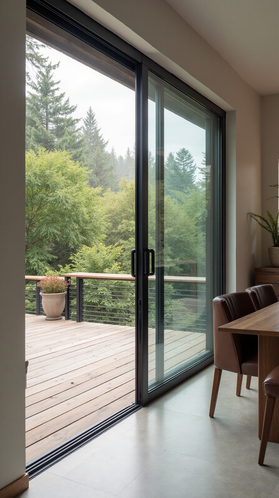 stylish patio doors enhance indoor outdoor