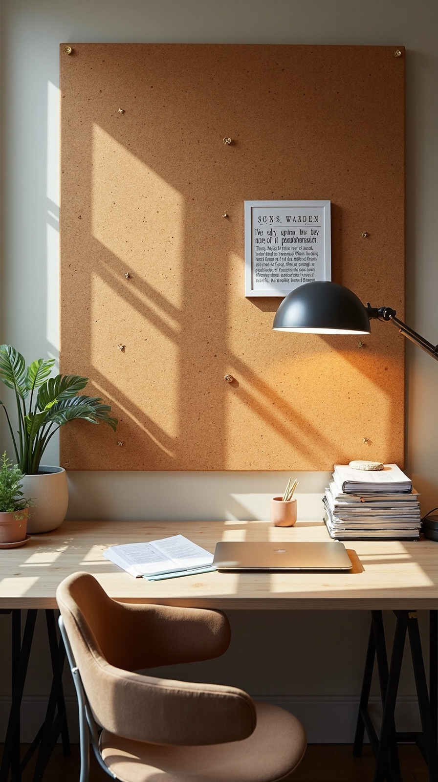 stylish personalized cork board feature walls