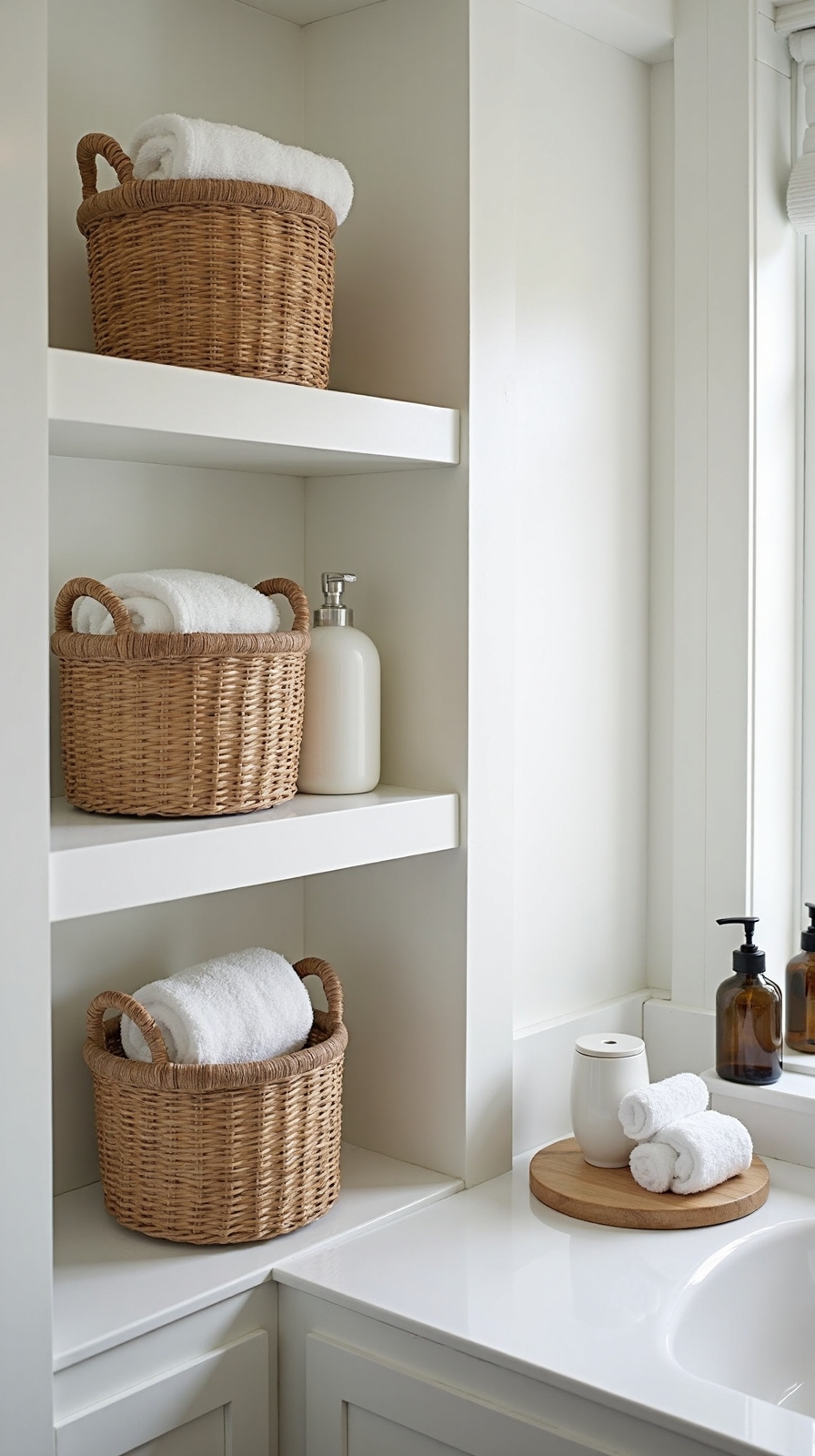stylish storage crafts organized bathrooms
