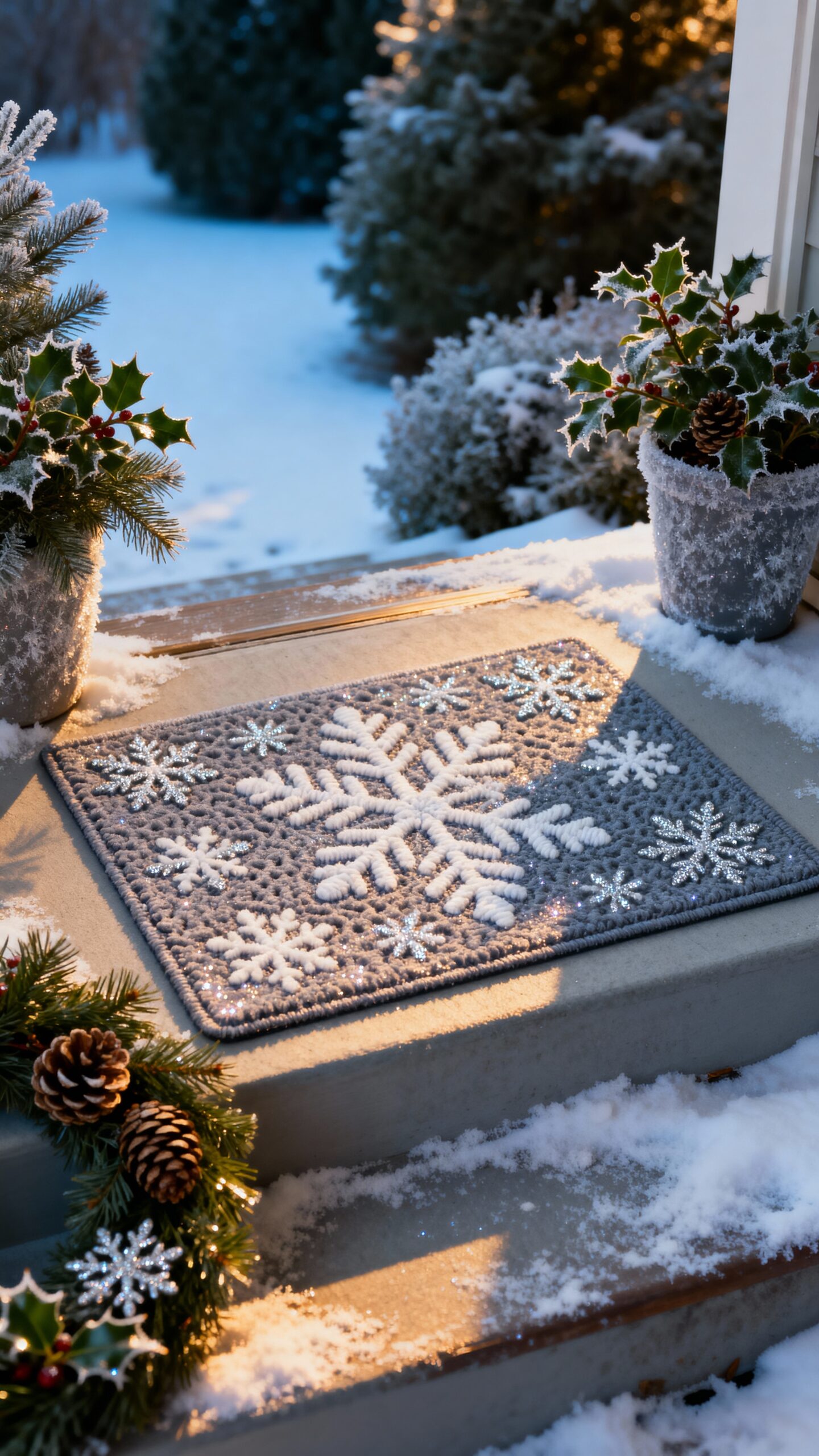 stylize seasonal entrance with durable decor