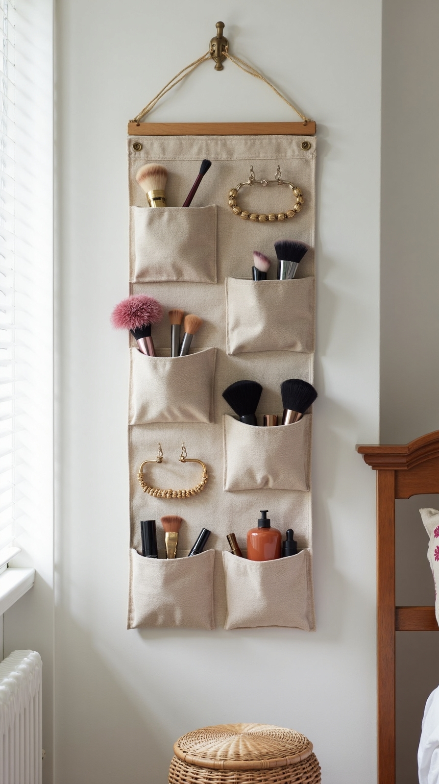 suspended vanity storage system maximizes space
