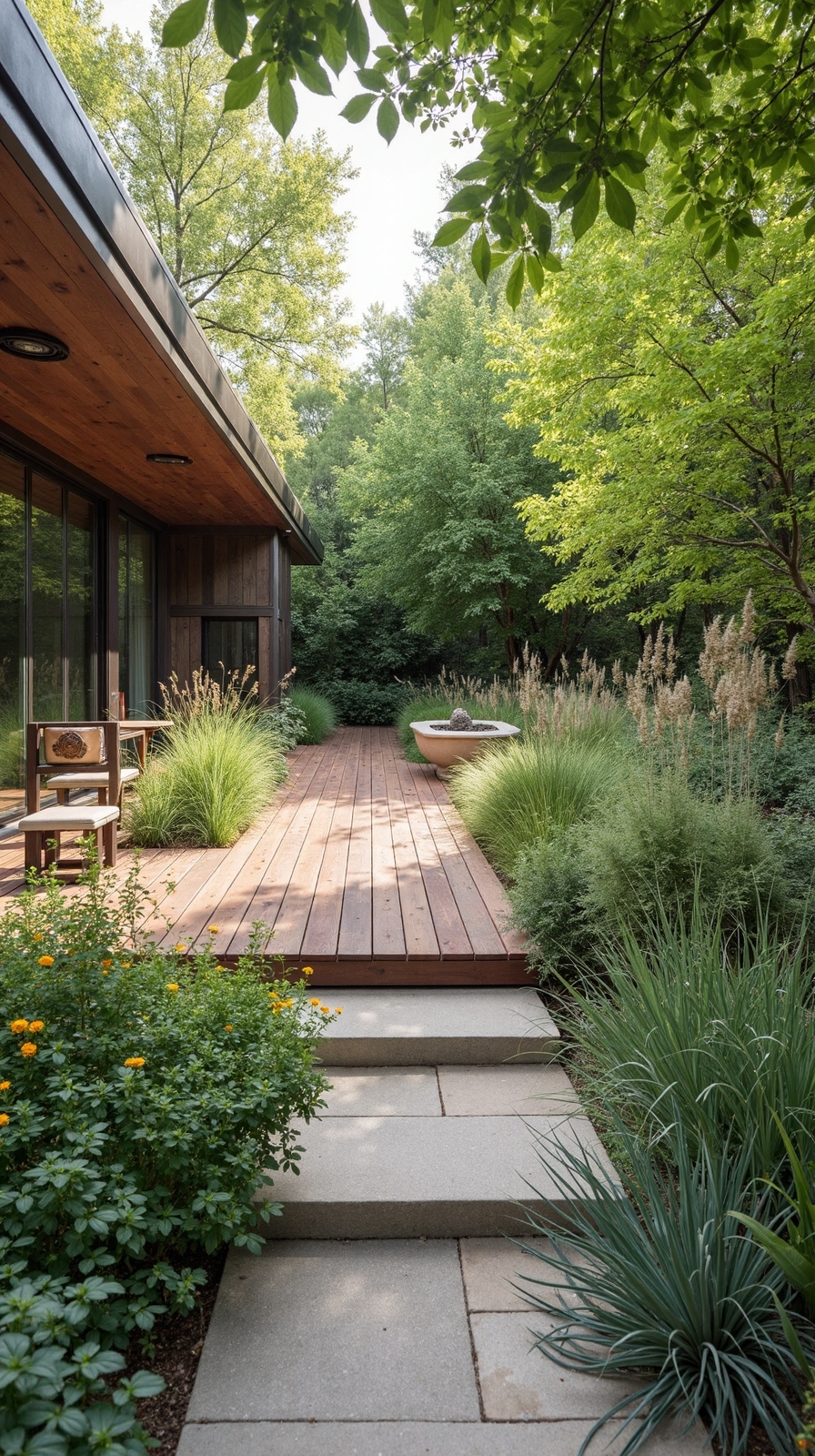 sustainable native landscaping with minimal maintenance