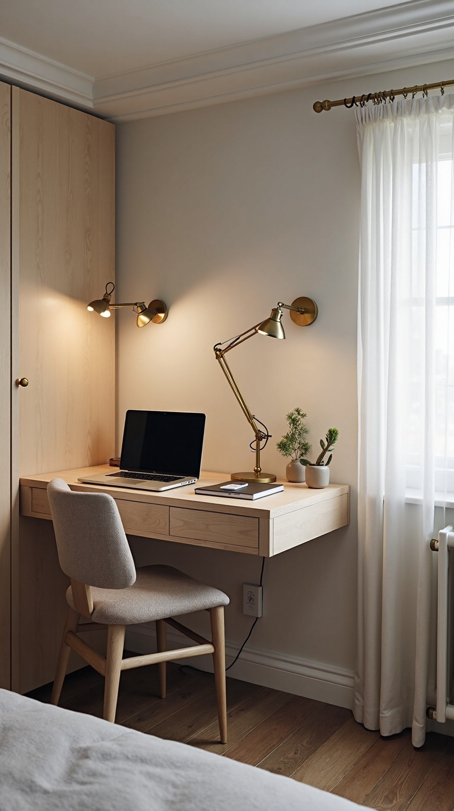 targeted task lighting with adjustable sconces