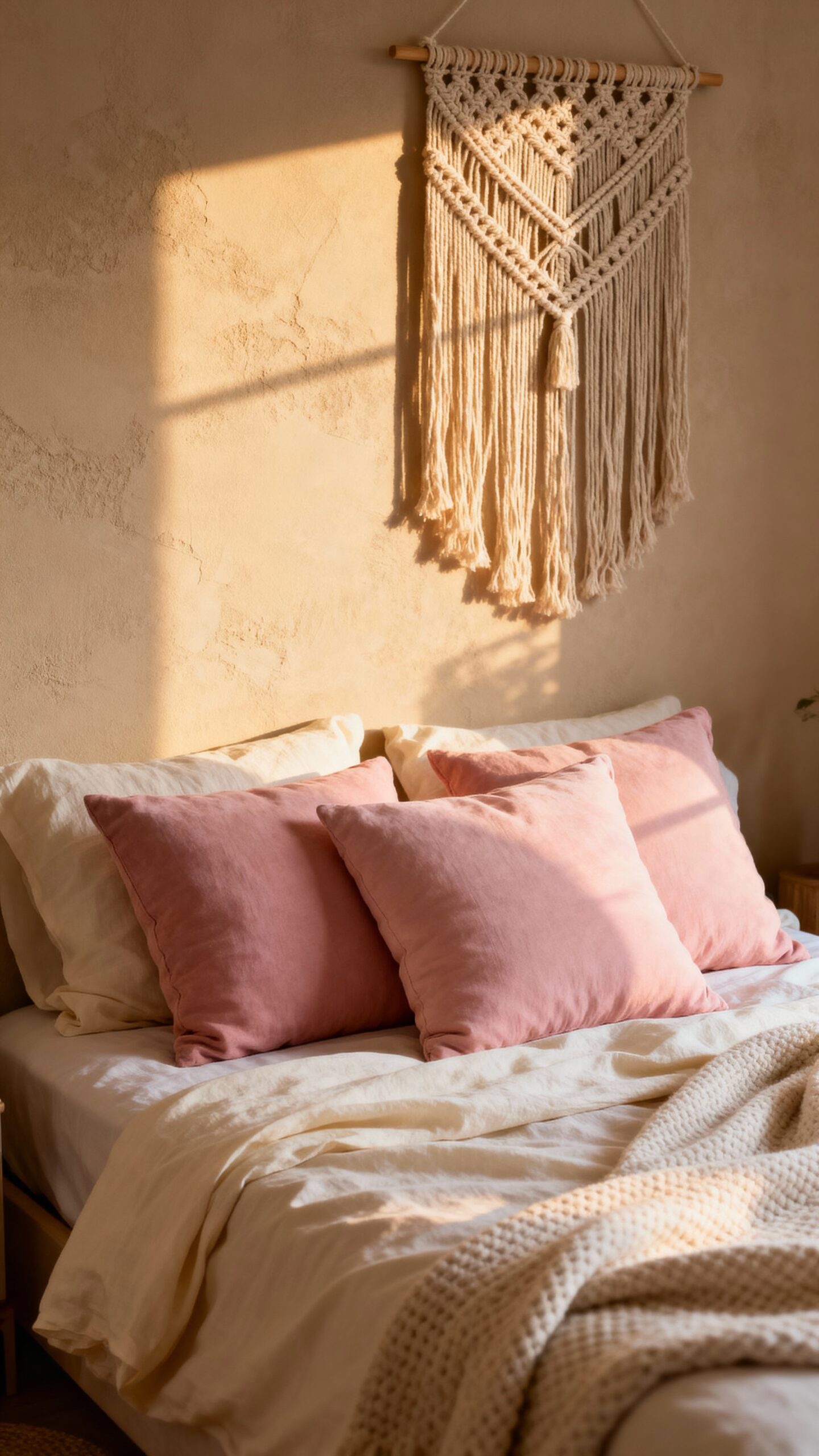 textural layered boho bedroom sanctuary