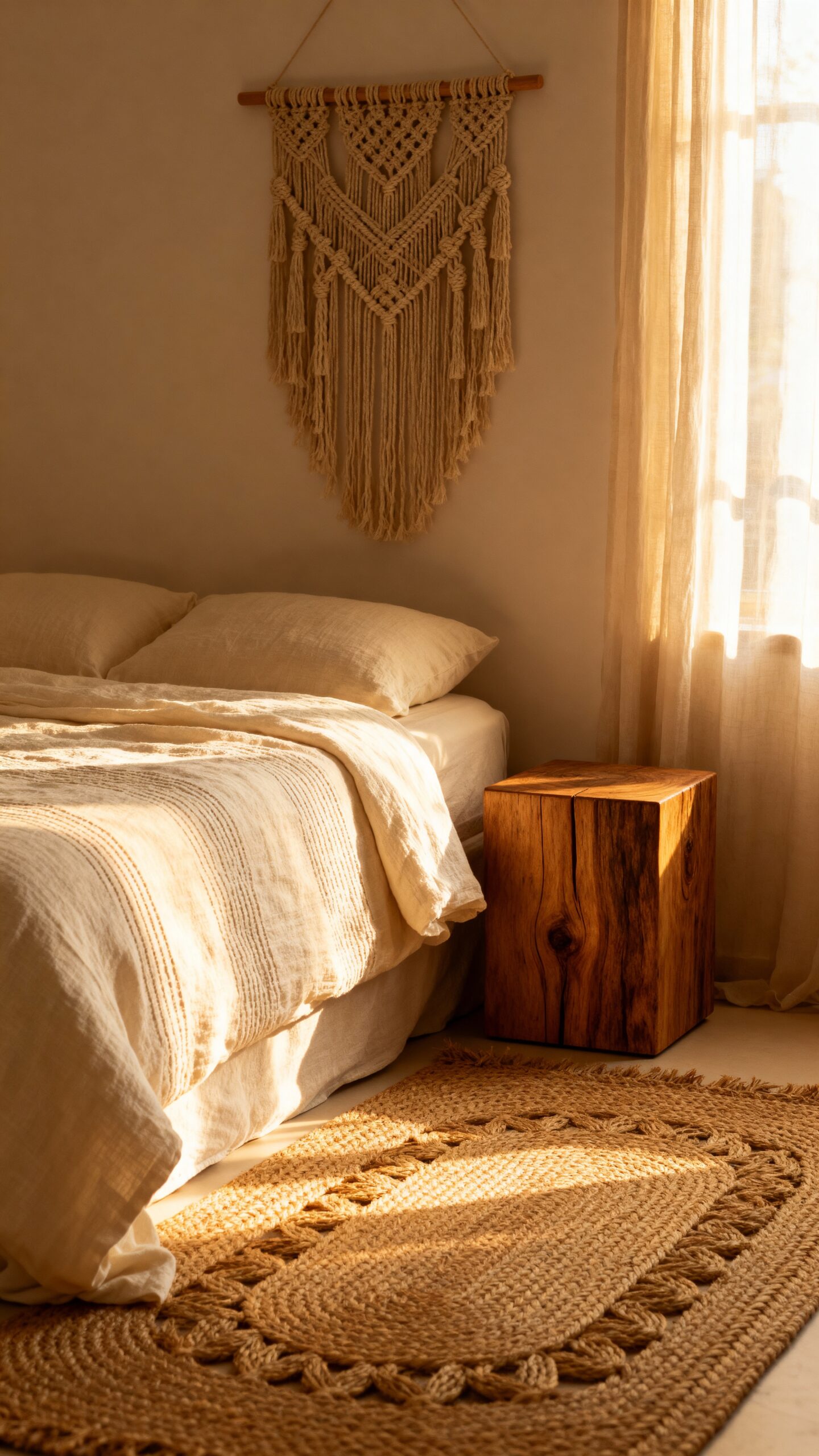 textural layered neutral peaceful sanctuary