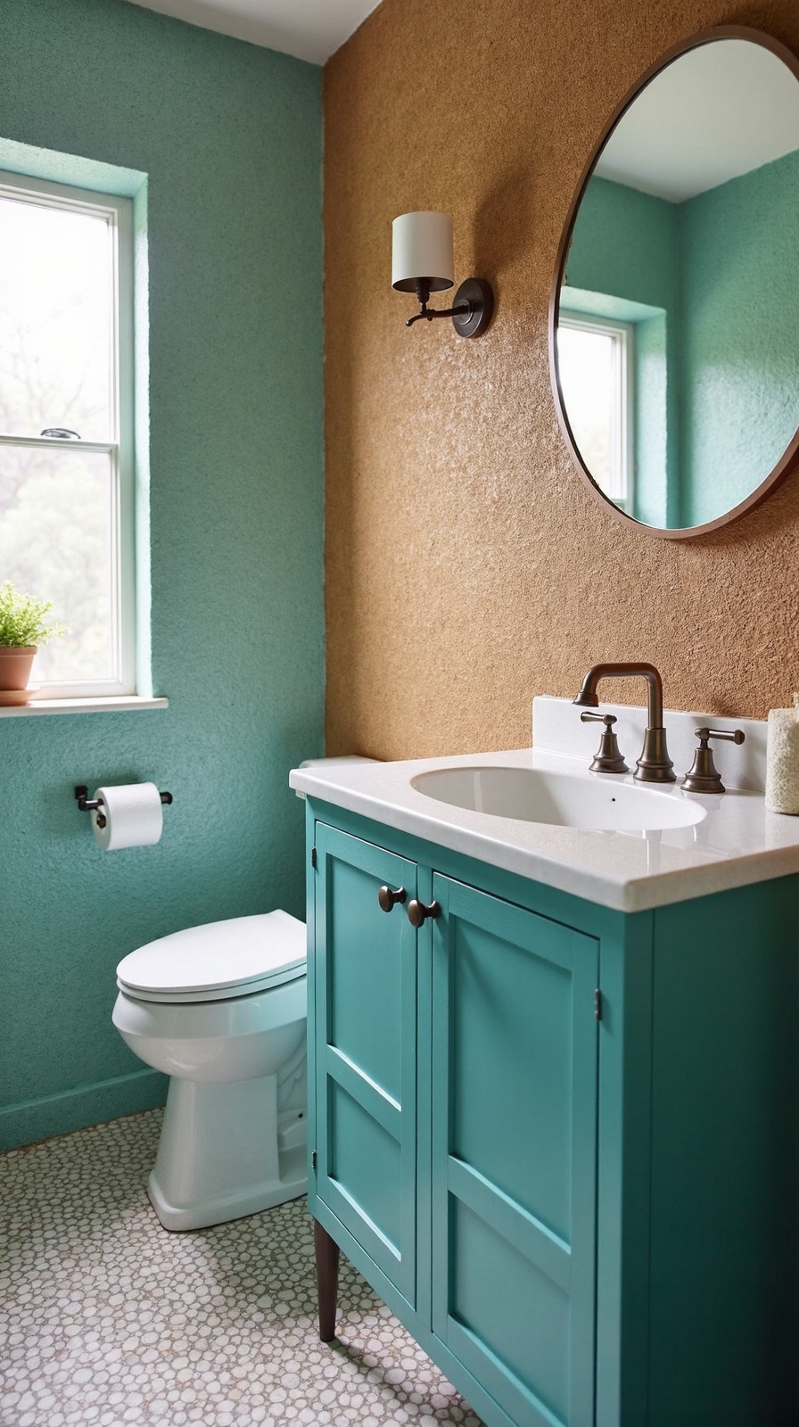 textured bathroom walls focal design