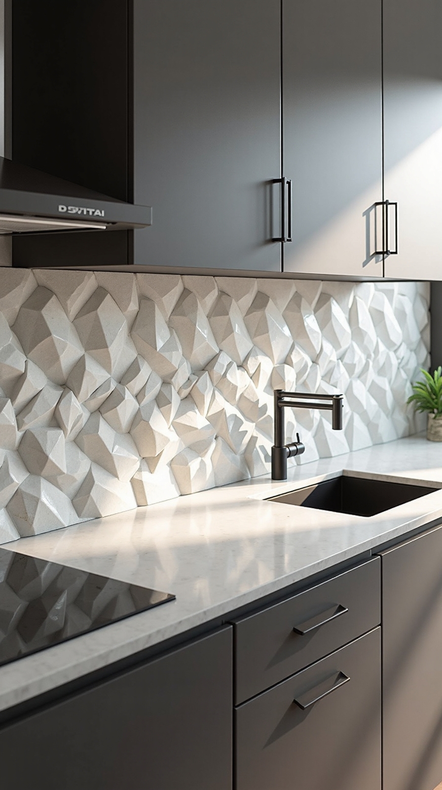 textured tiles create architectural impact