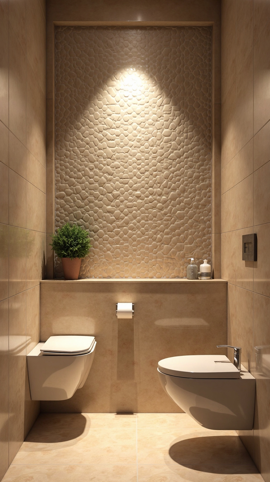 textured tiles create dimensional depth