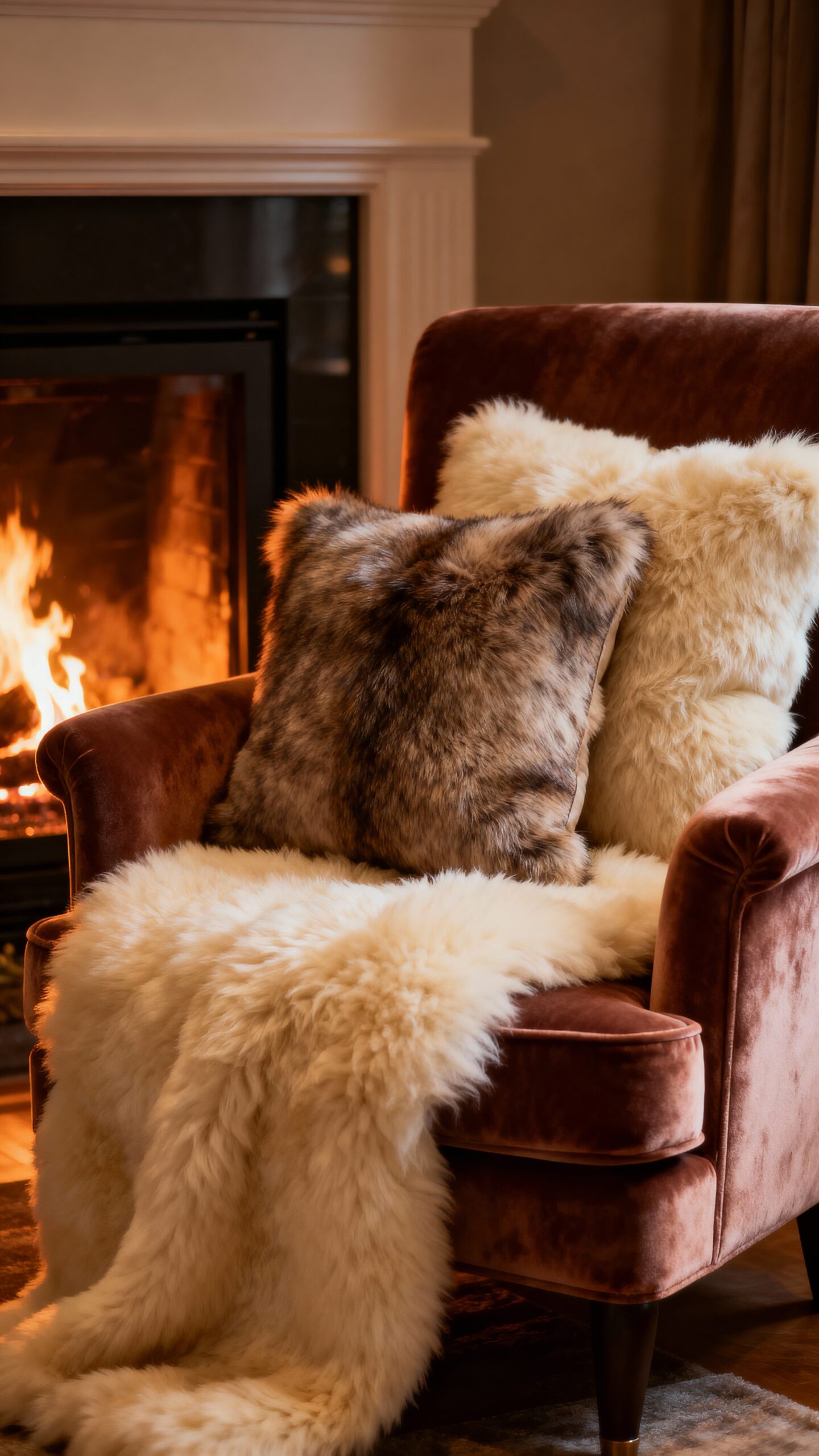 textured winter decor invites comfort