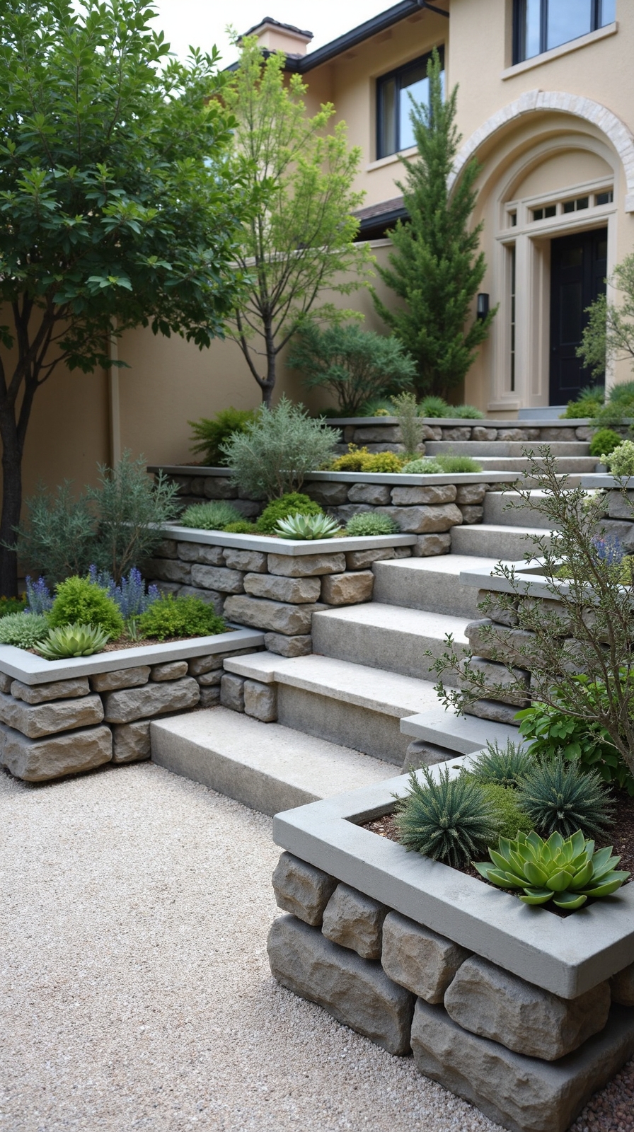 tiered cascading stepped and functional