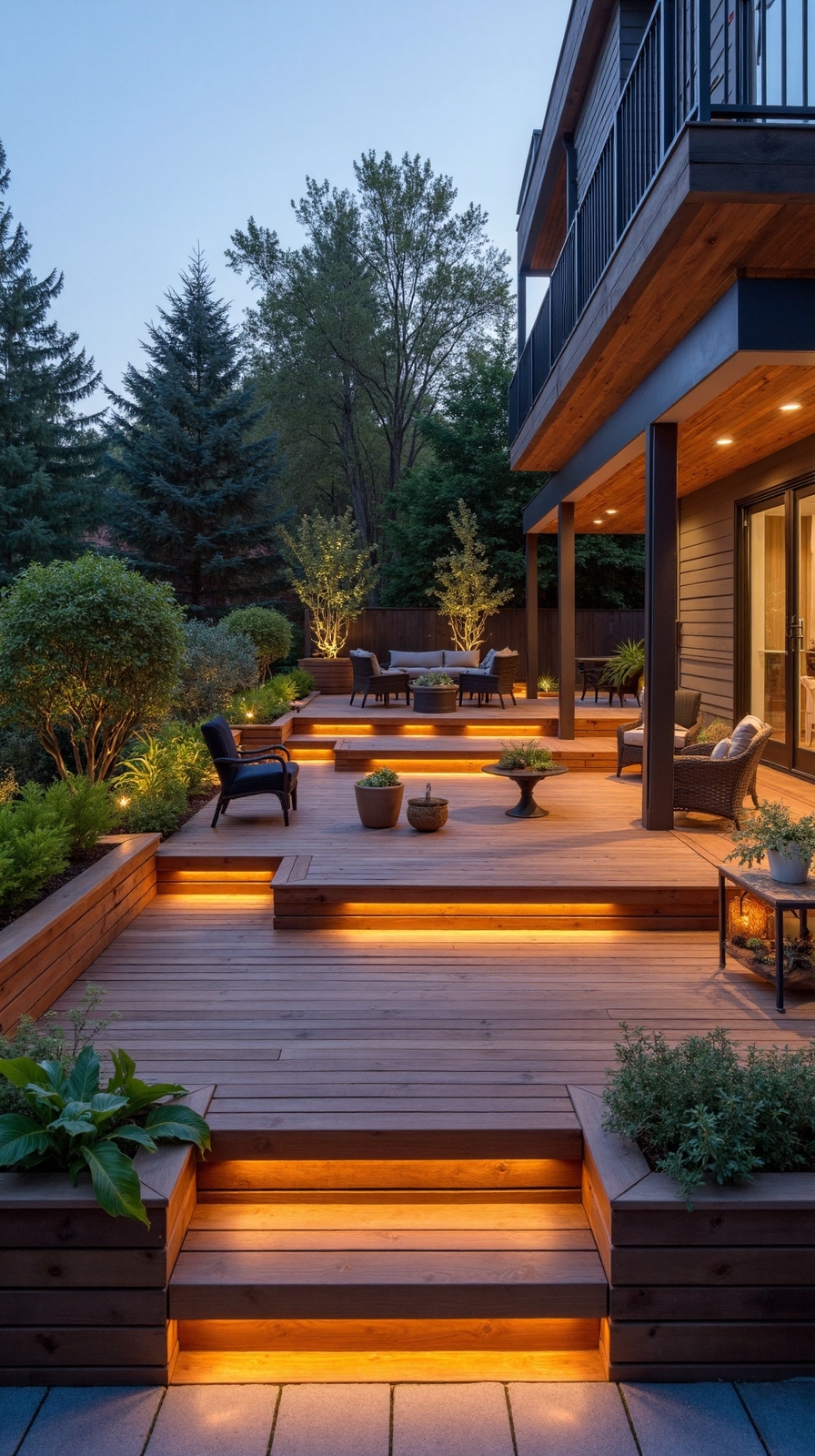tiered outdoor entertainment maximized spaces