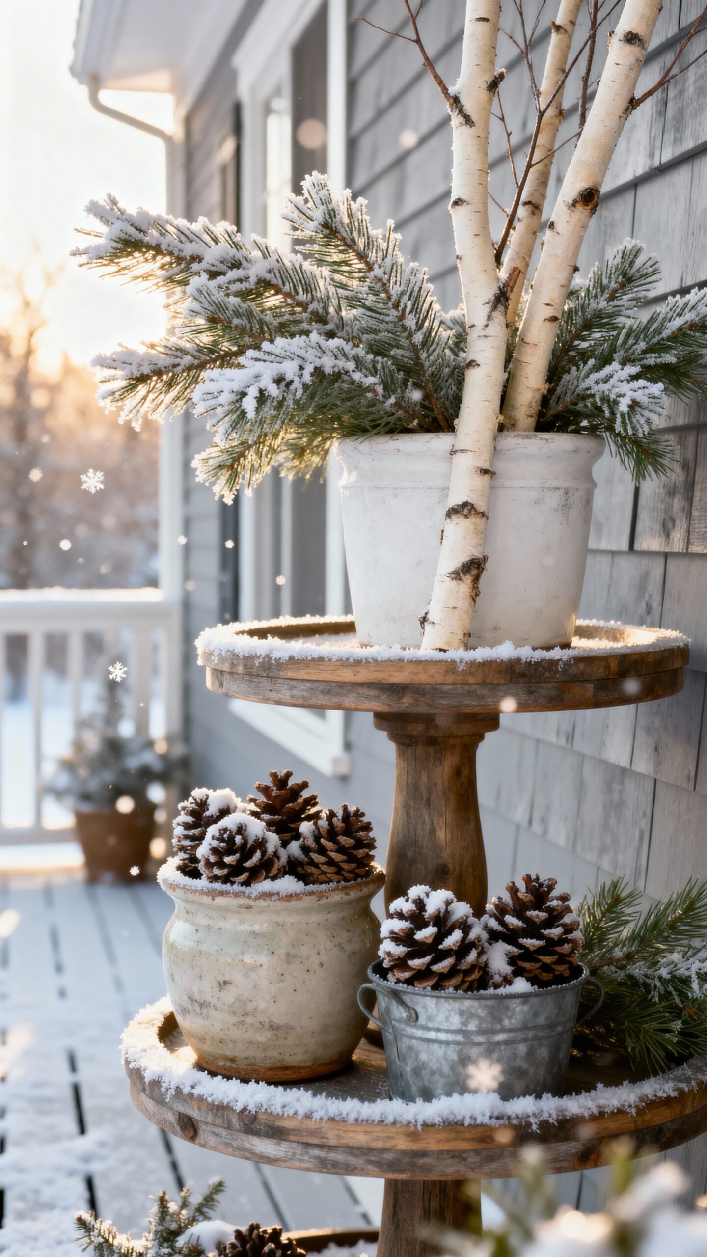 tiered winter hardy vertical decorative plant displays