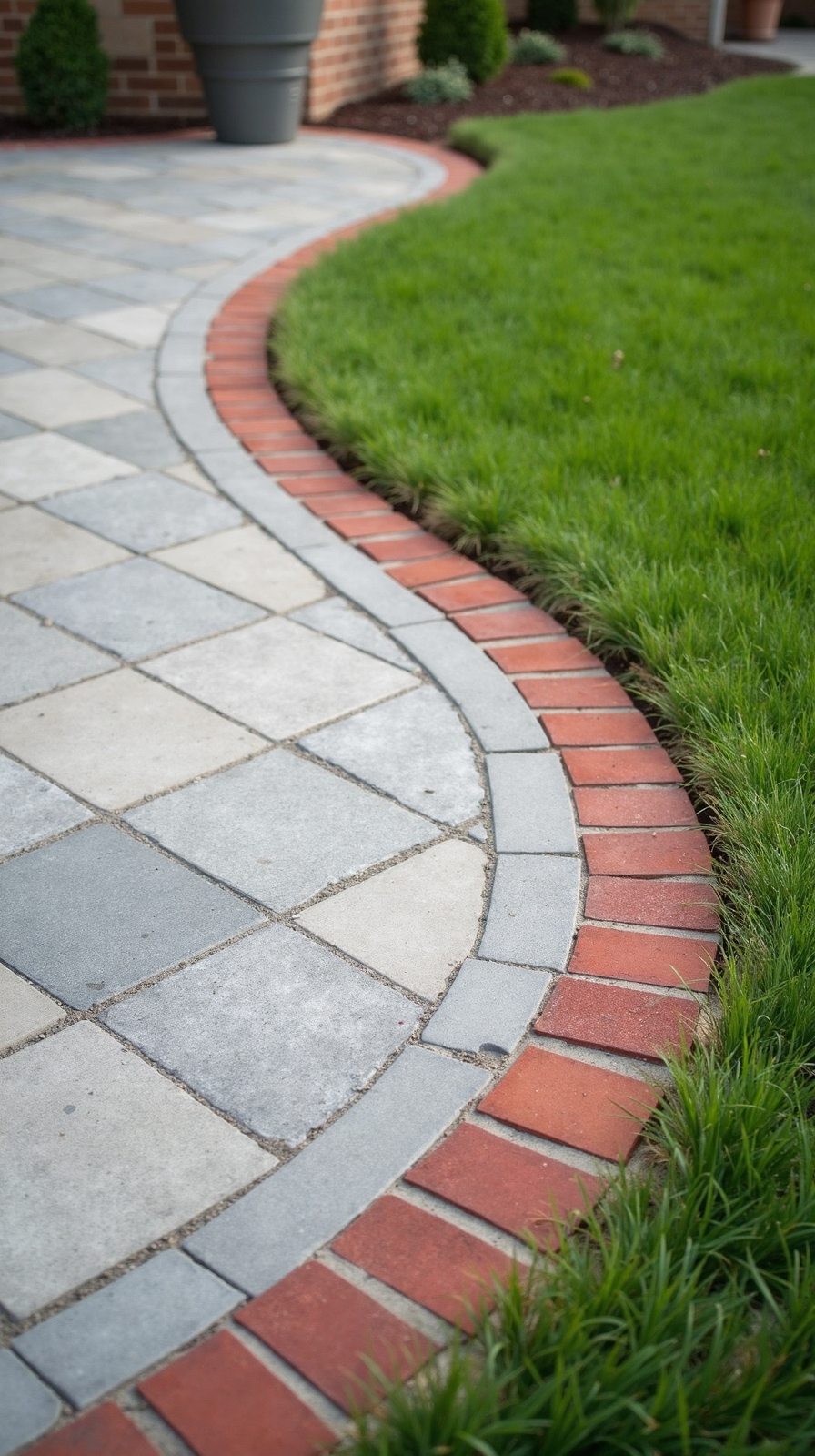 timeless classic charming brick patio borders