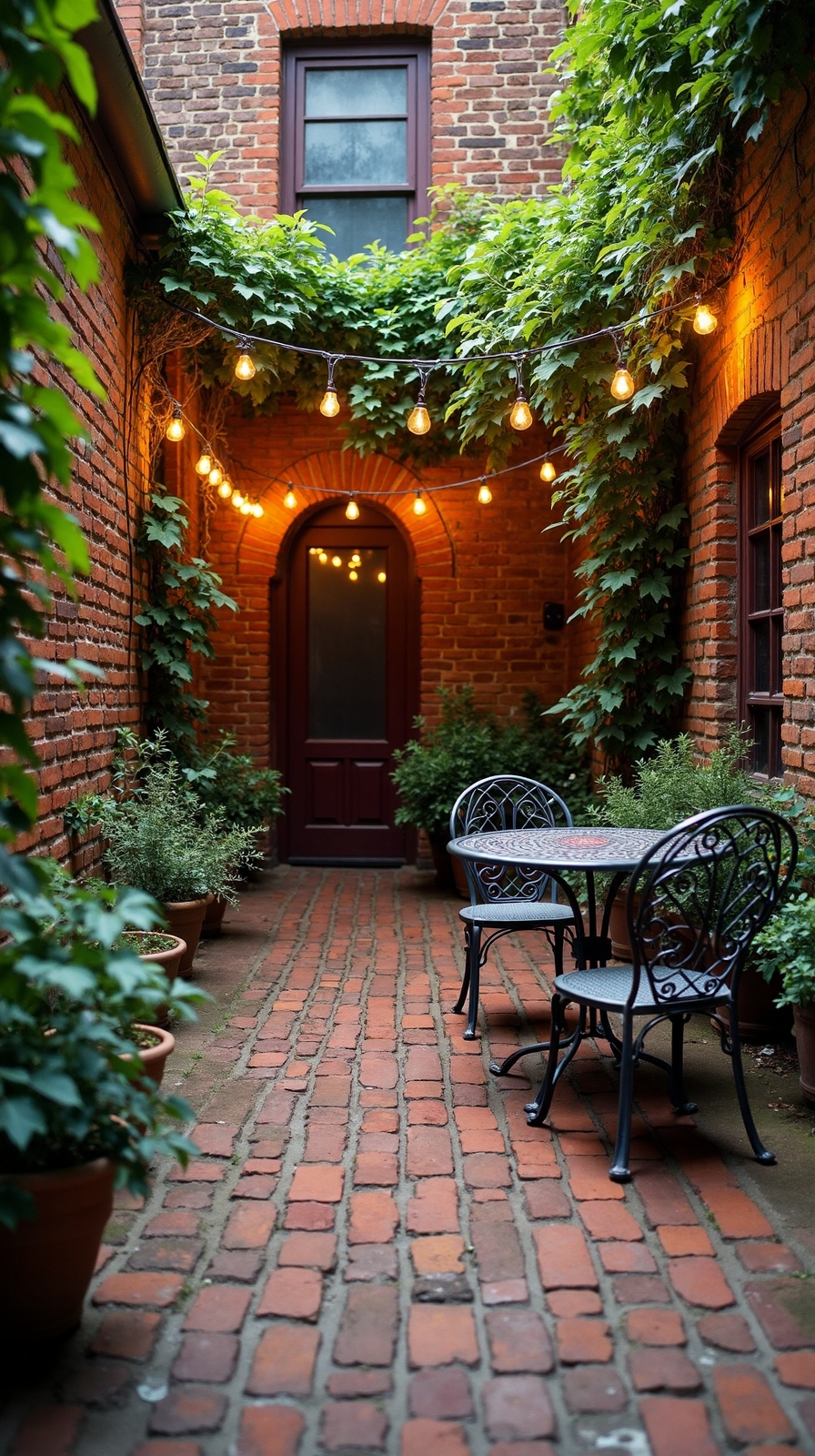 timeless elegant charming intimate courtyard