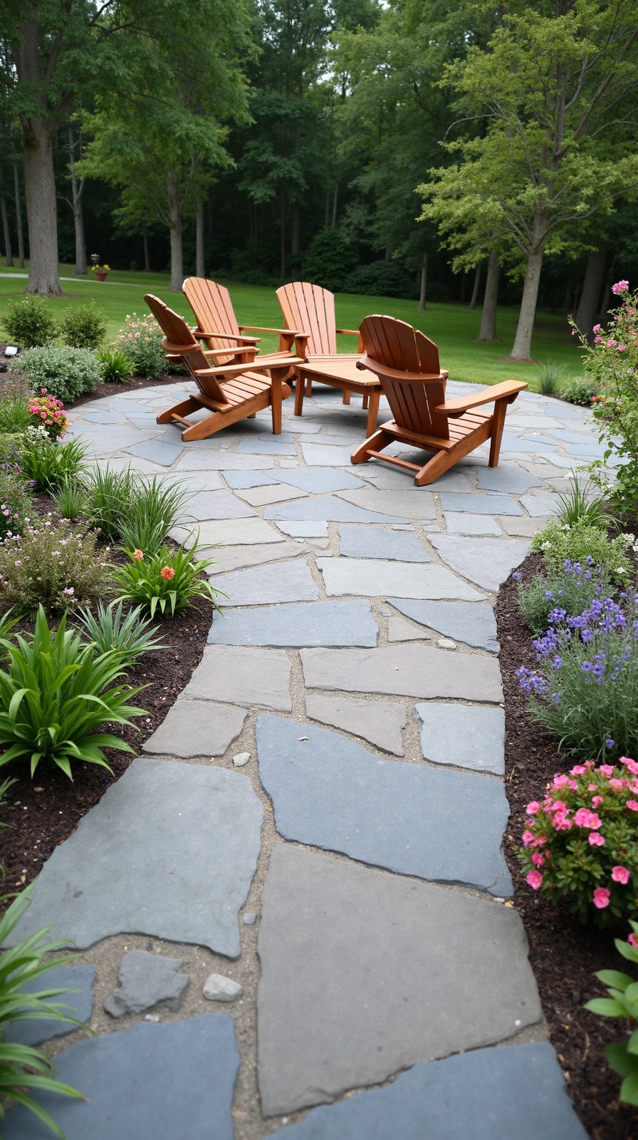 timeless elegant sophisticated revitalizing flagstone patio