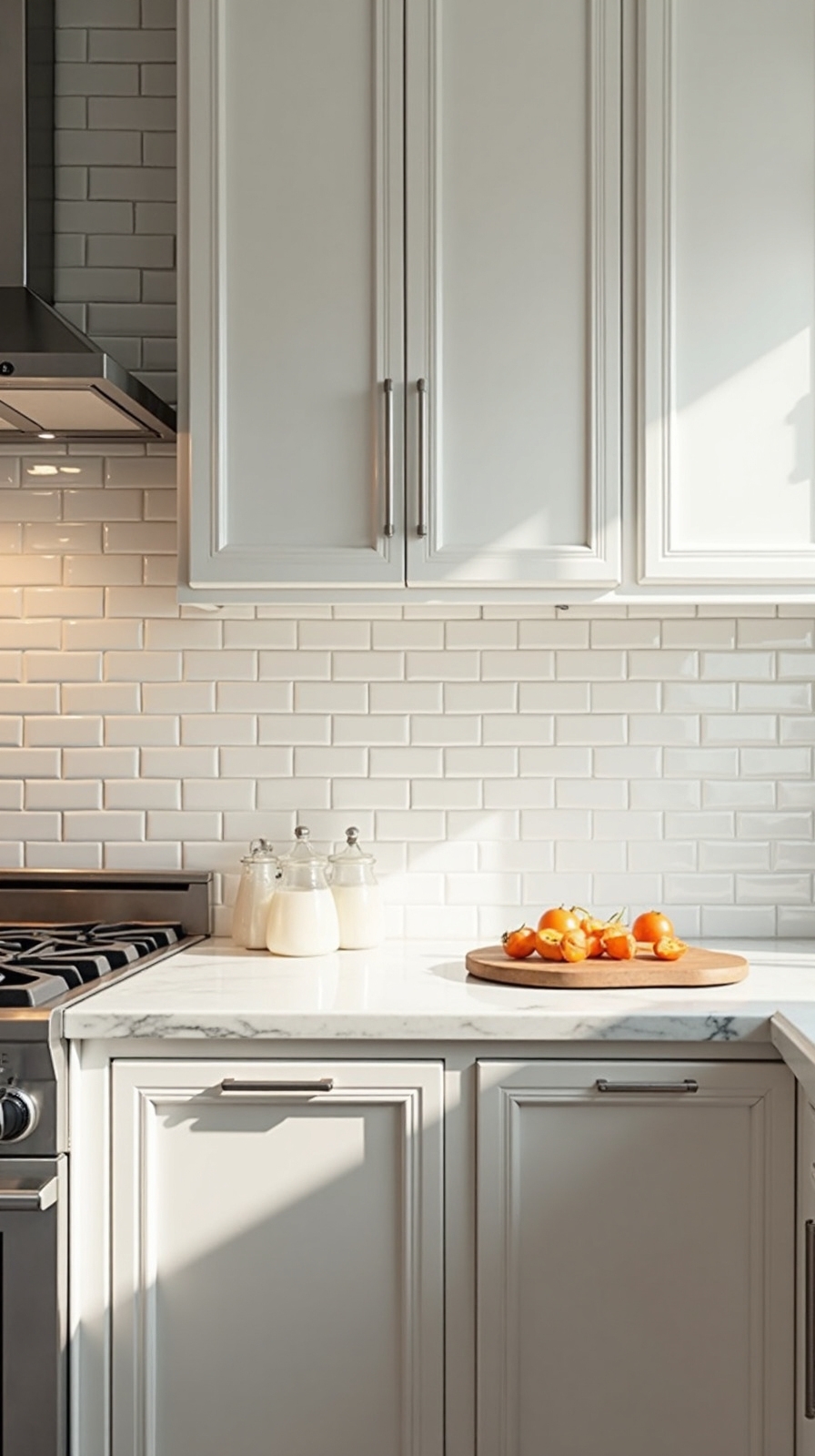 timeless sophisticated beveled subway tiles