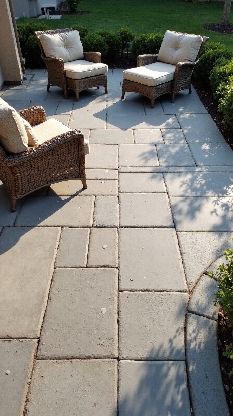 timeless symmetrical durable elegant bluestone patio
