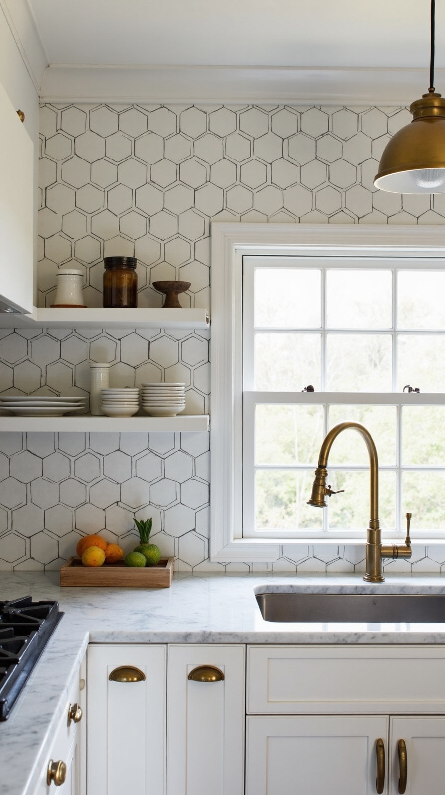 timeless vintage geometric kitchen charm