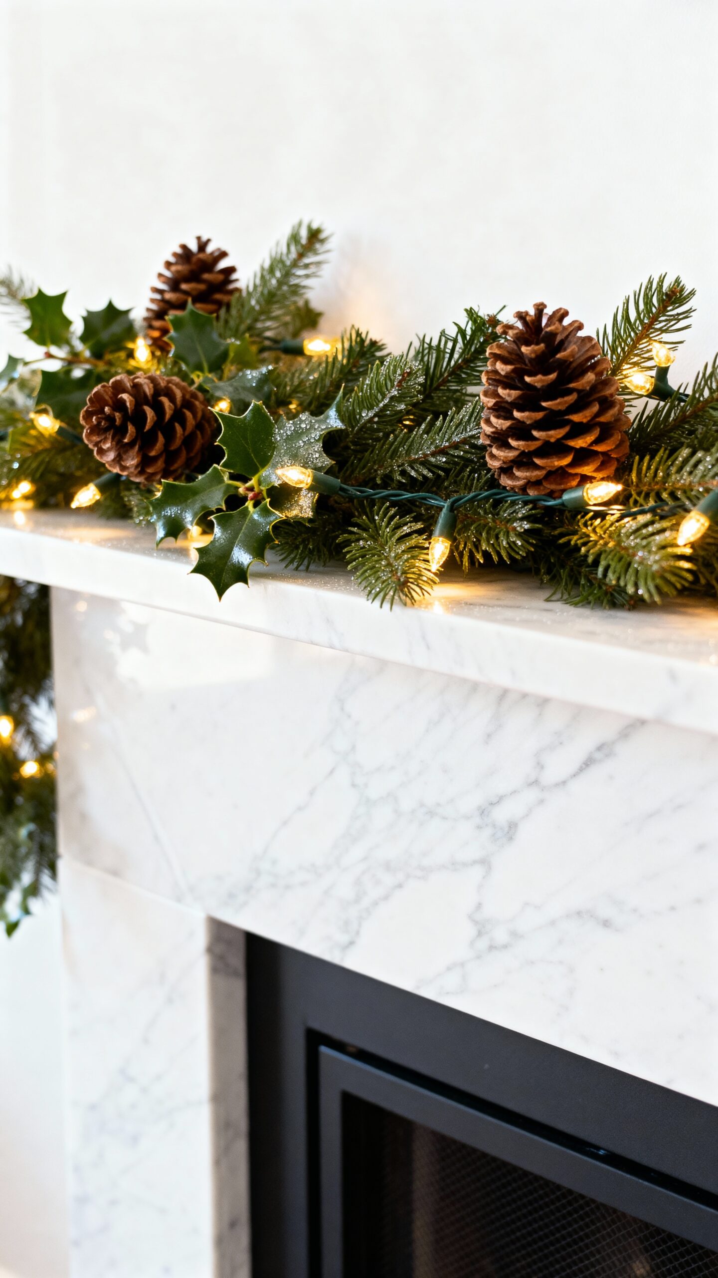 timeless woodland winter mantle decoration