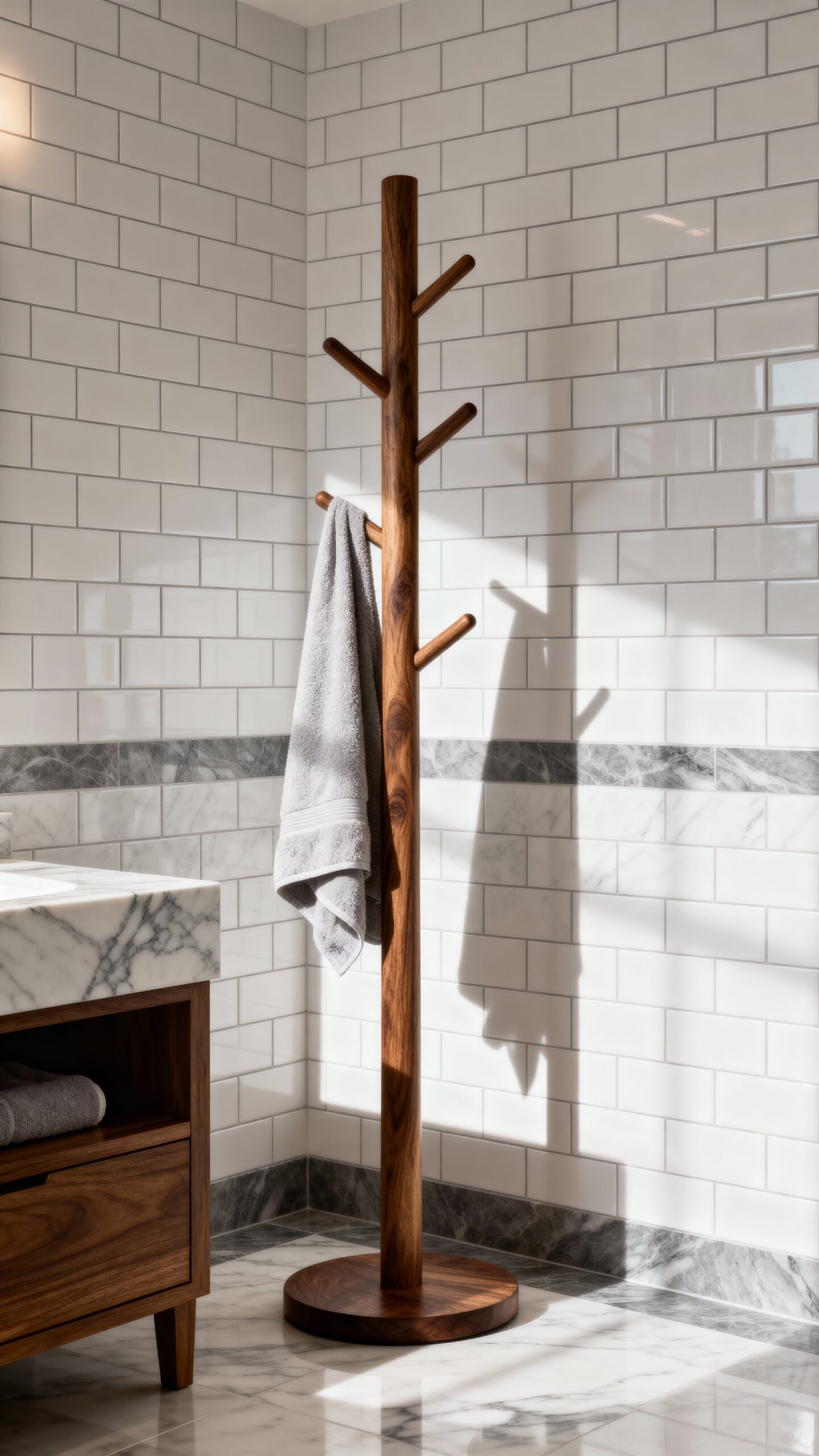 towel storage with decorative style