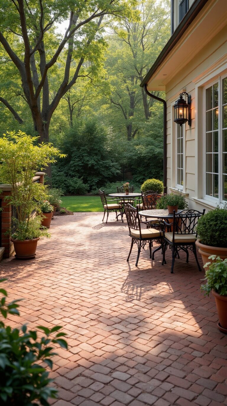 traditional brick patio charm