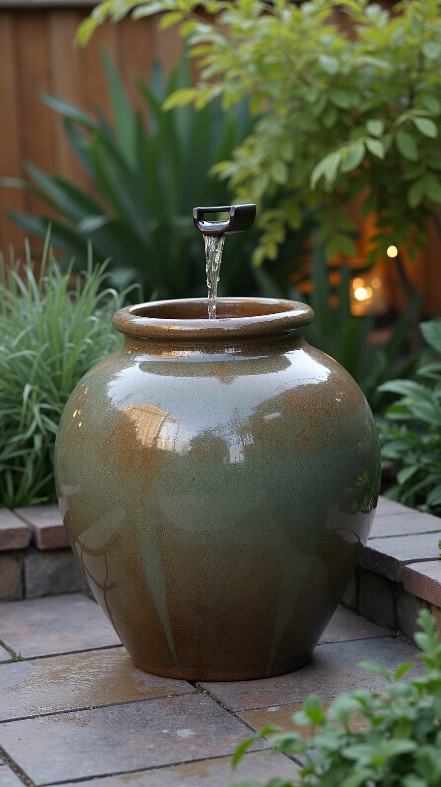 tranquil ceramic jar water feature