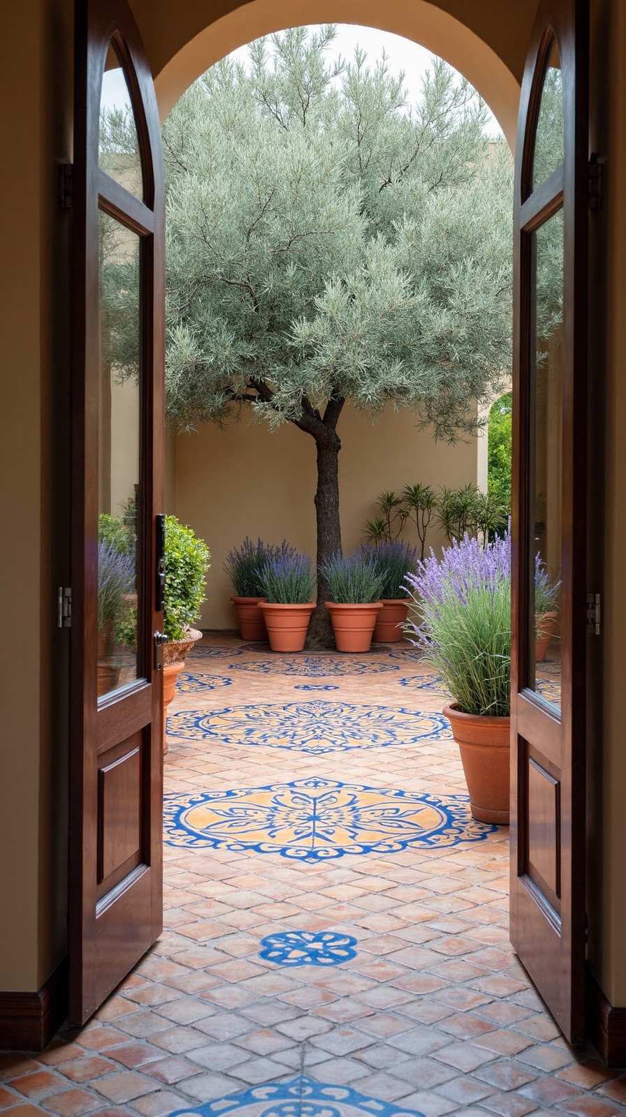 tranquil mediterranean outdoor retreat