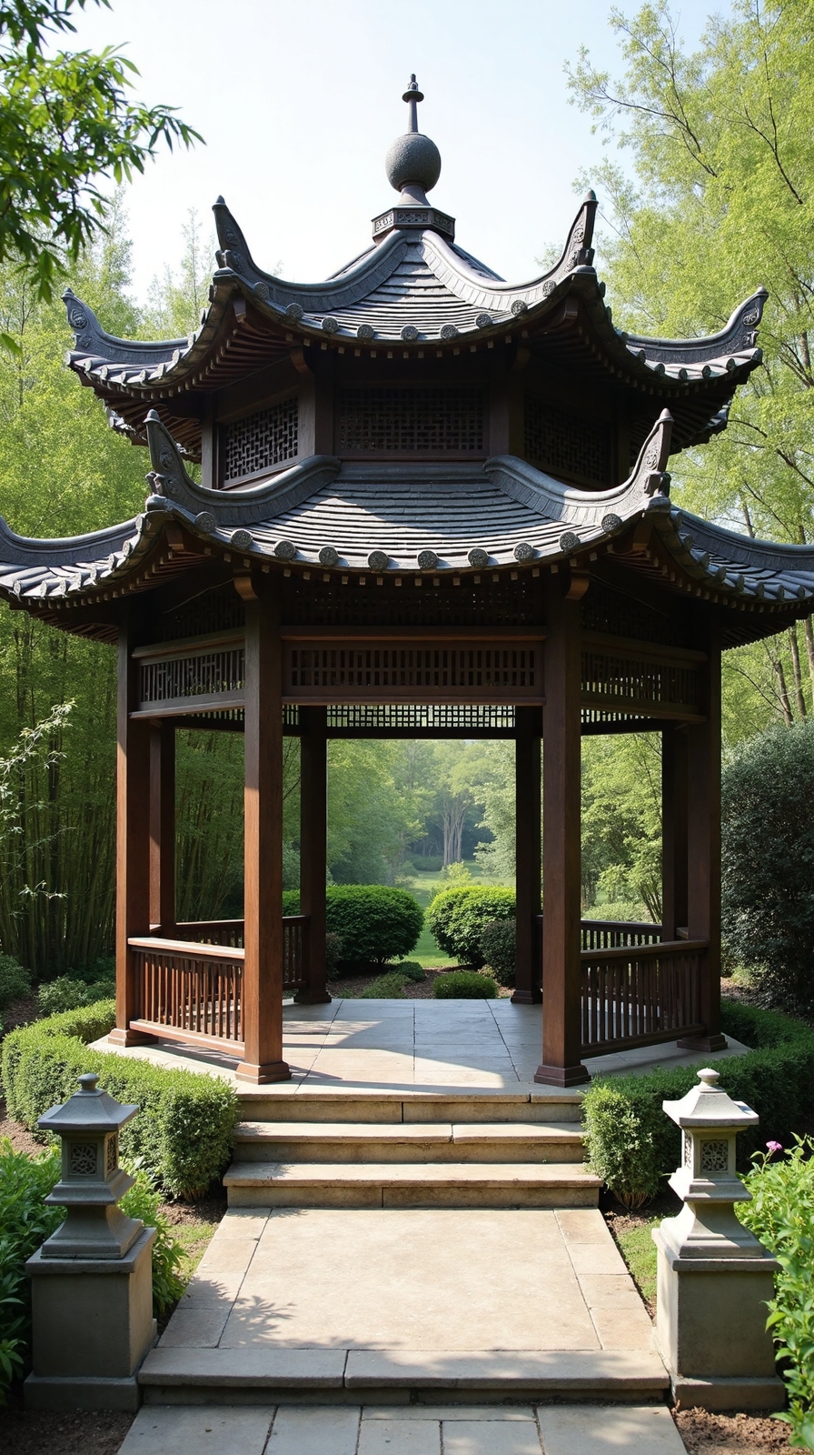 tranquil minimalist relaxing outdoor retreat