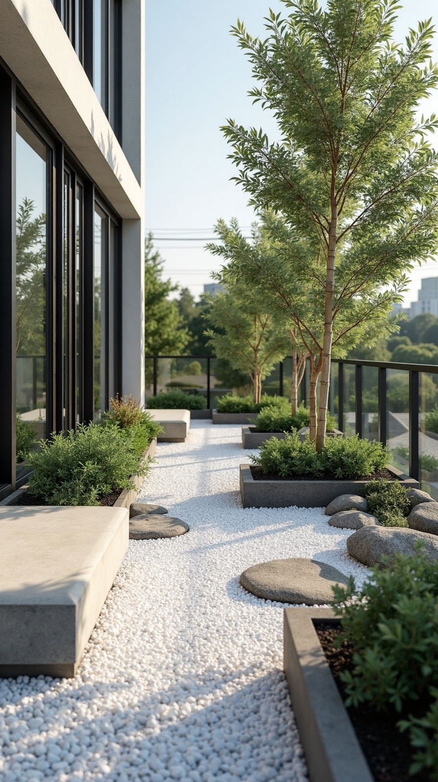 tranquil minimalist zen garden retreat