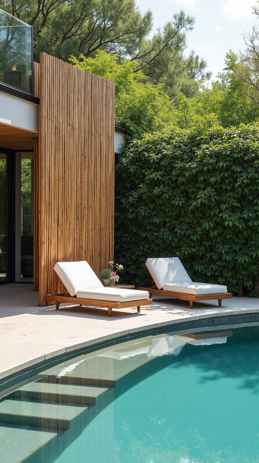 tranquil oasis with living screens