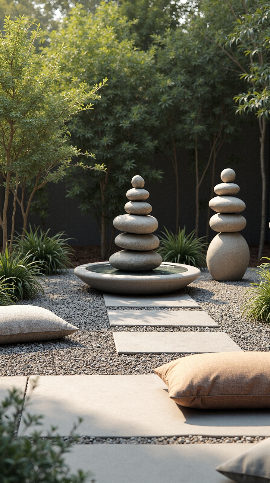 tranquil patio sanctuary with natural elements