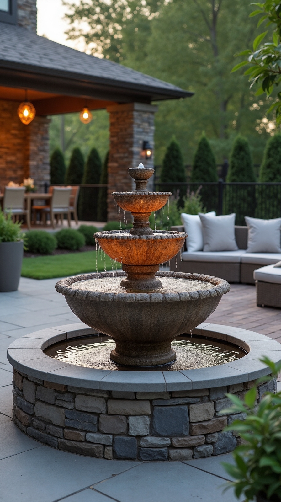 tranquil water features create peaceful escape