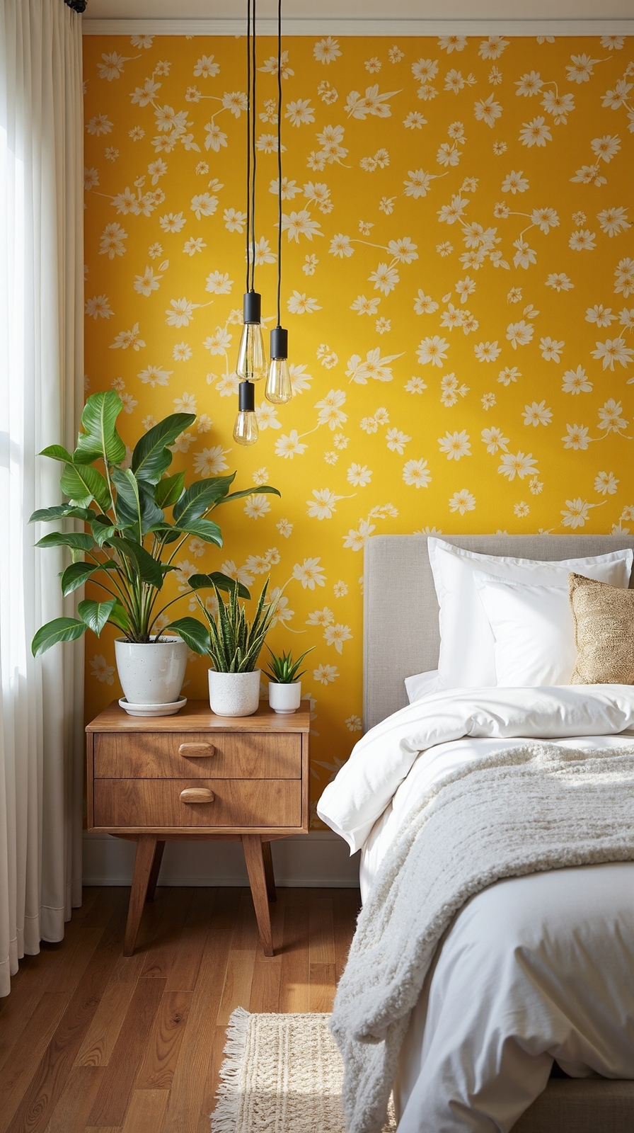 transformative floral accent wall feature