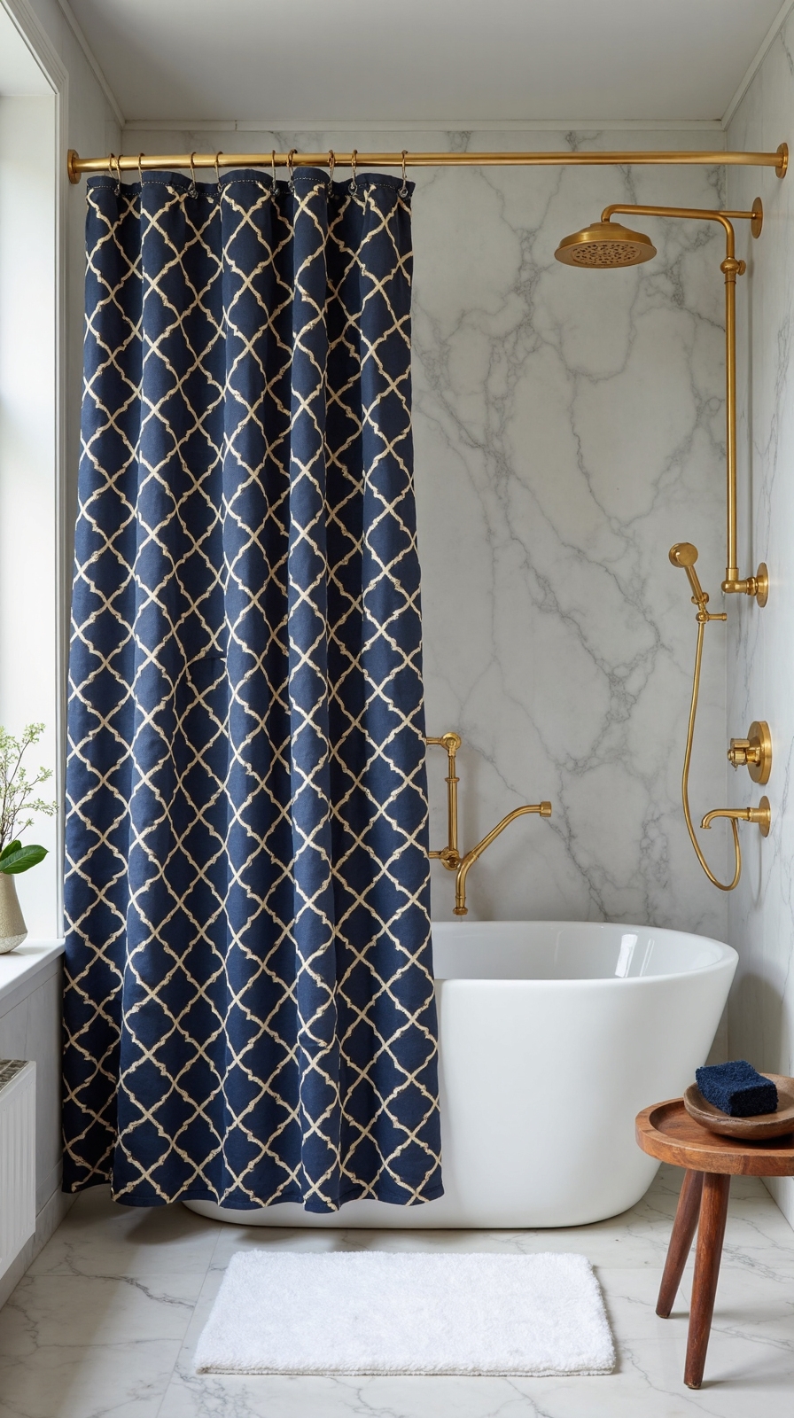 transformative shower curtain design element