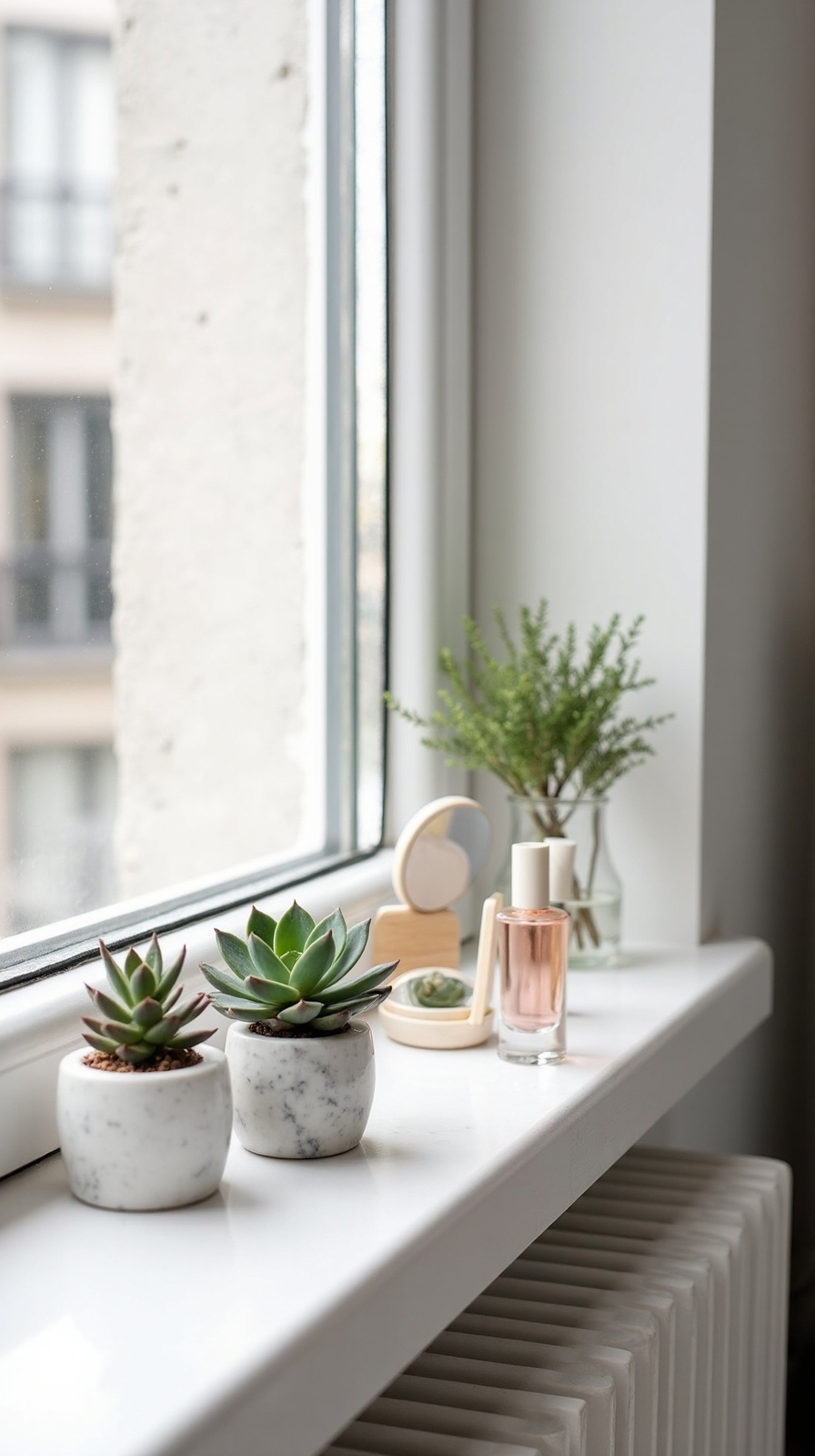 transformative window sill vanity space