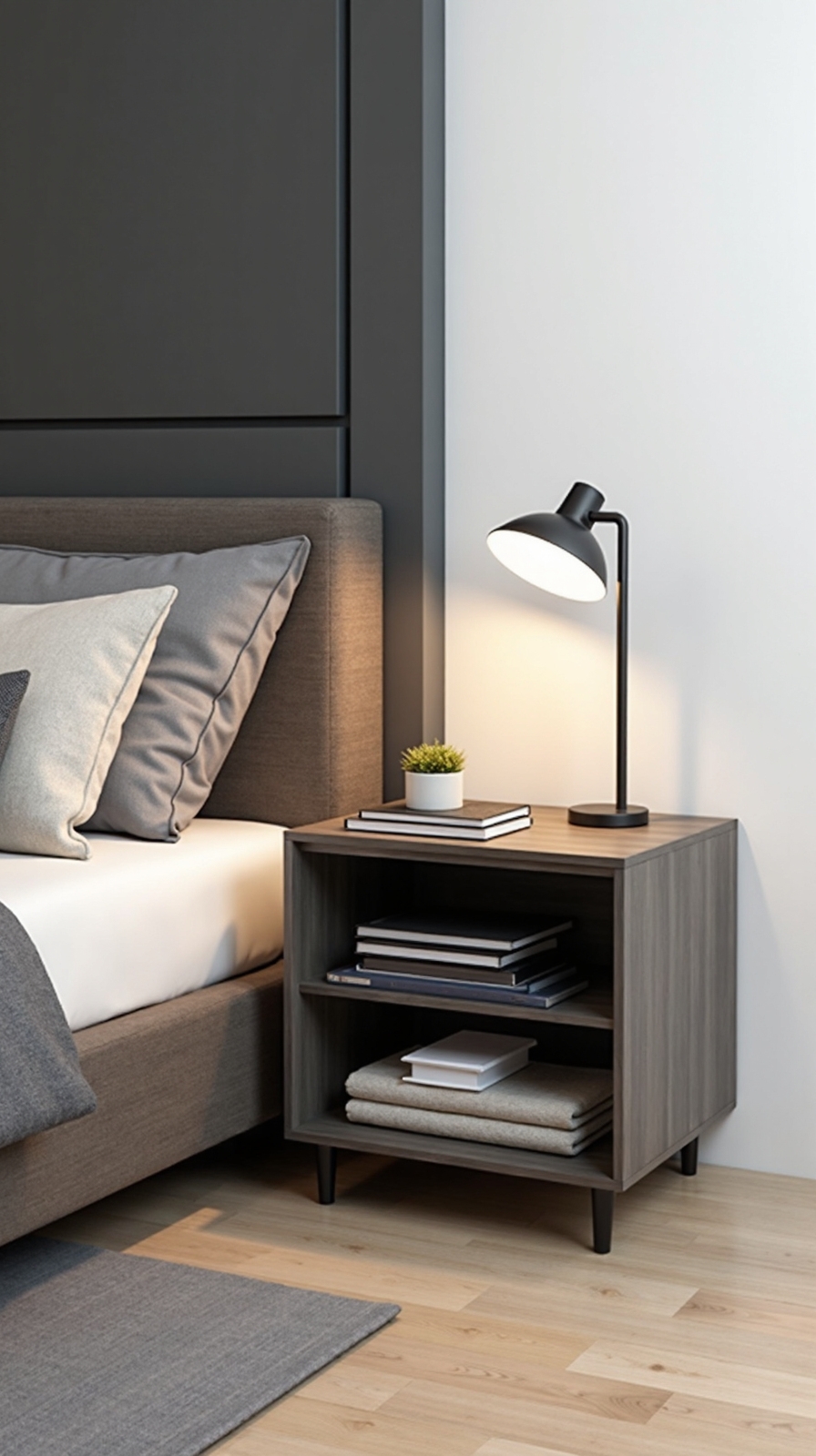 transforming nightstand into dual purpose workstation