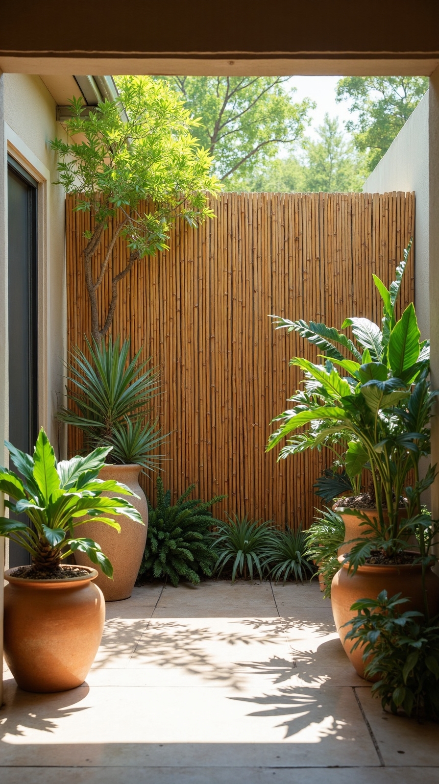 tropical eco friendly flexible stackable bamboo screens