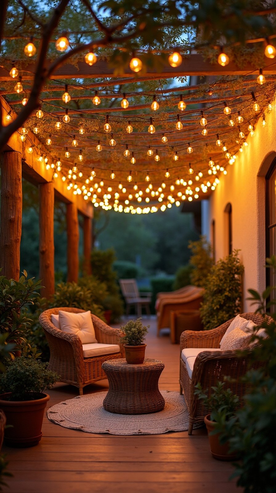 twinkling canopy transforms outdoor ambiance