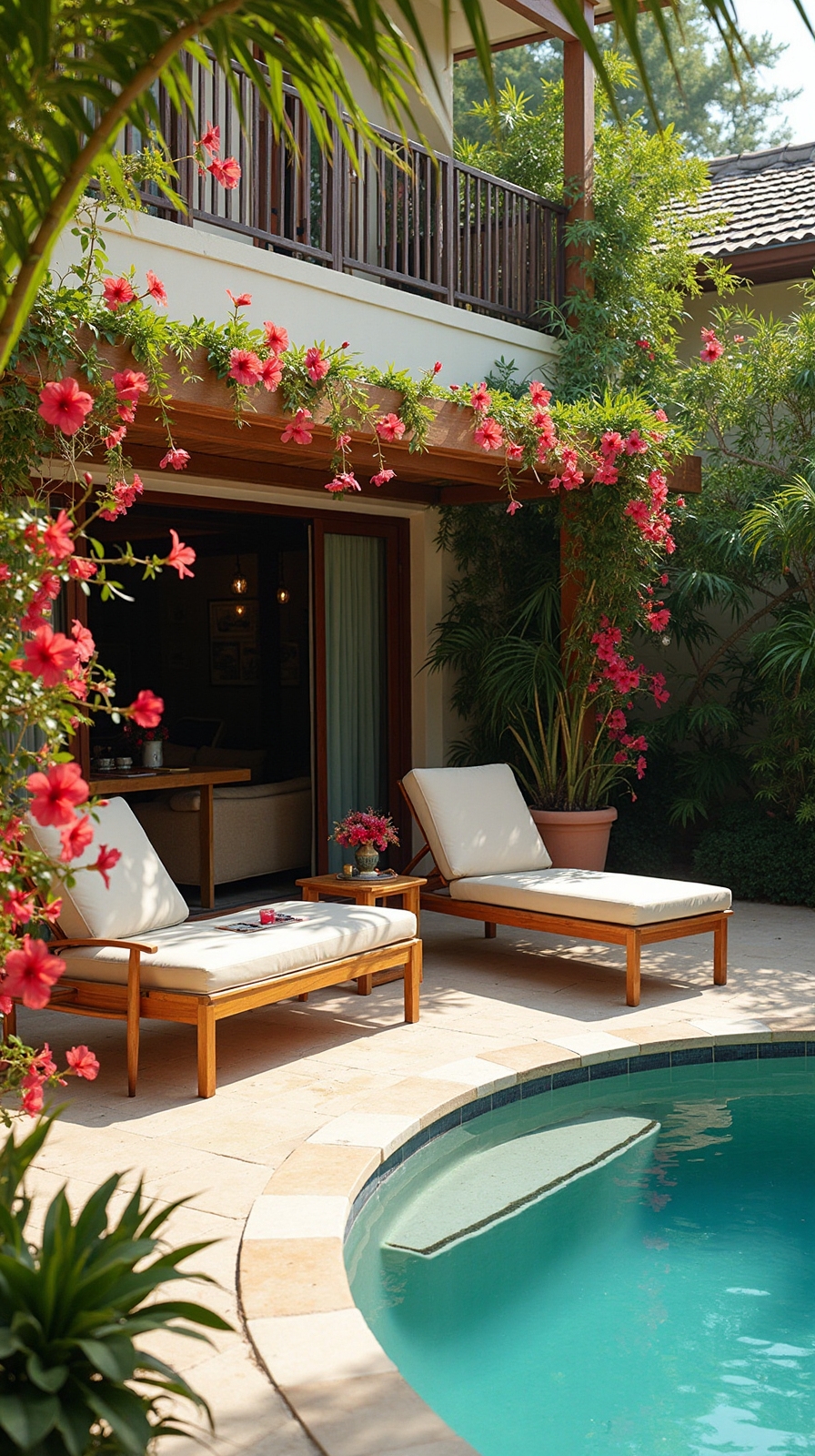 vacation inspired tropical patio ideas