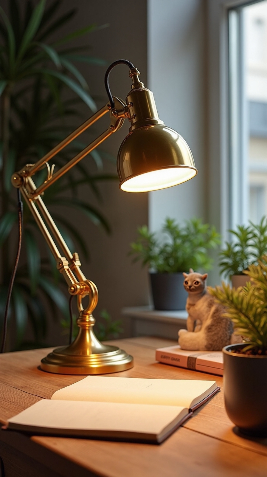 versatile adjustable brass task lighting