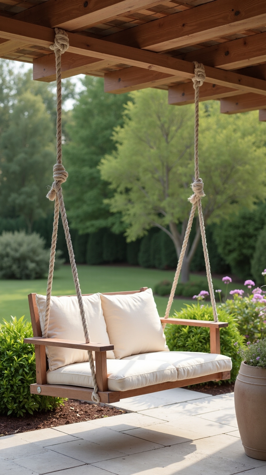 versatile adjustable outdoor canvas swing