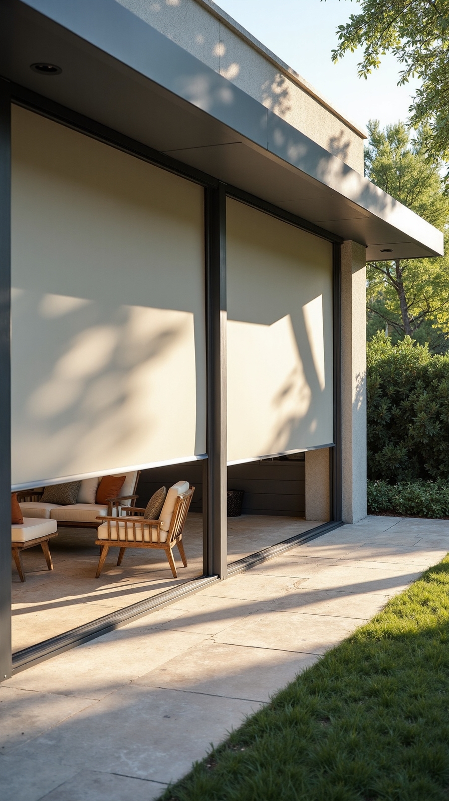 versatile adjustable remote controlled patio curtains