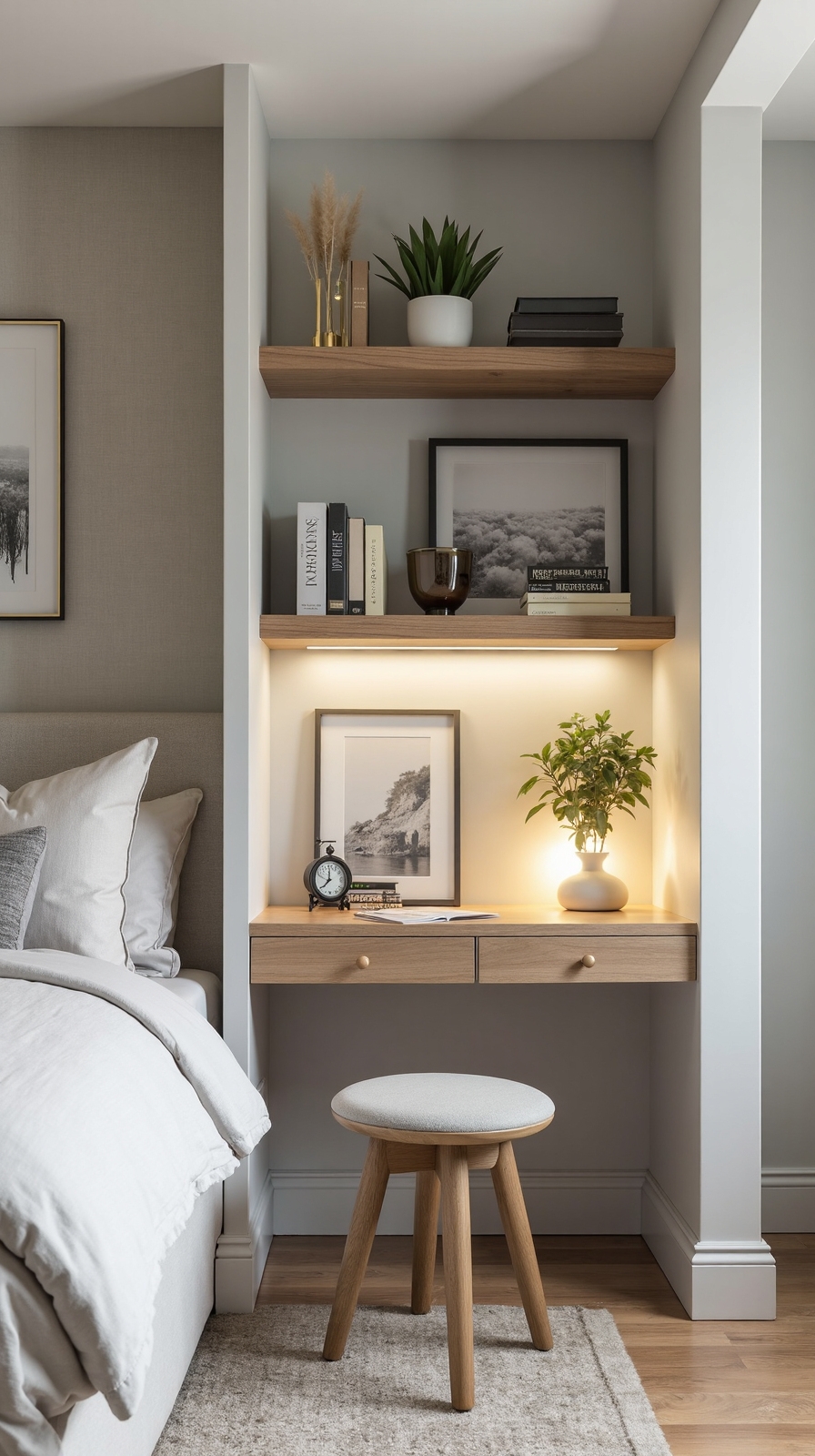 versatile functional and space saving bedroom alcove