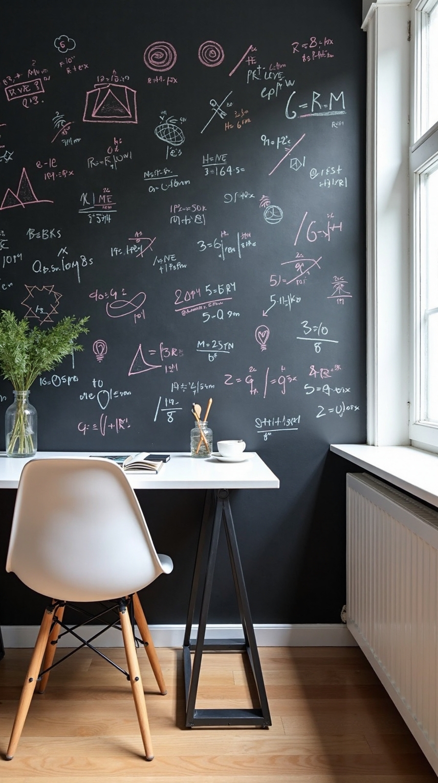 versatile interactive chalkboard paint workspace